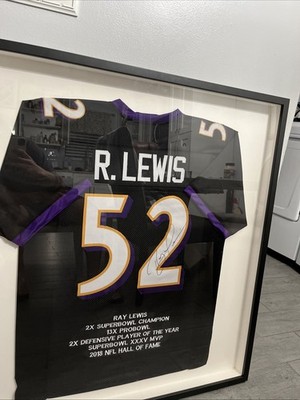 Ray Lewis Baltimore Ravens Signed #52 Football Jersey - Original 38x36