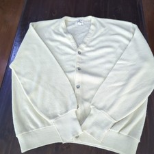 Vintage Jockey Trophy Cardigan Sweater Large Brown Classic Knitwear Grandpa Prep