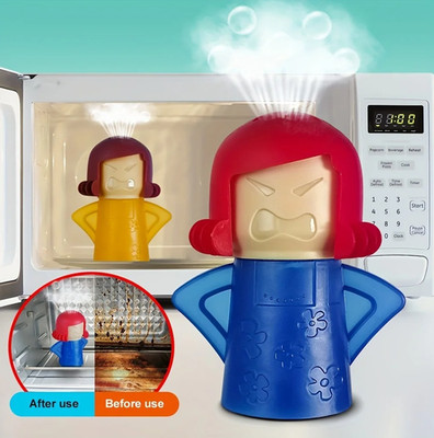 1PC Angry Mama Oven Steam Microwave Cleaner Easily Remover Oil Dirt Fridge Deodo
