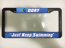 Just Keep Swimming Dory Nemo Ocean Inspiration Courage Car License Plate Frame