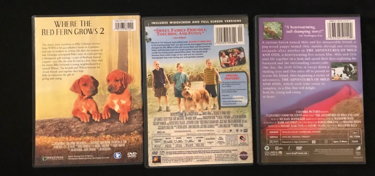 Winn Dixie Burlington Dixie Lot Of DVDs Milo And Otis, Because Of