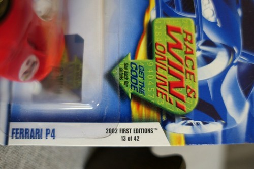 NEW 2002 Mattel Hot Wheels Die-Cast Metal Toy Race Car #025 Ferrari P4 13 of 42 - Picture 2 of 5