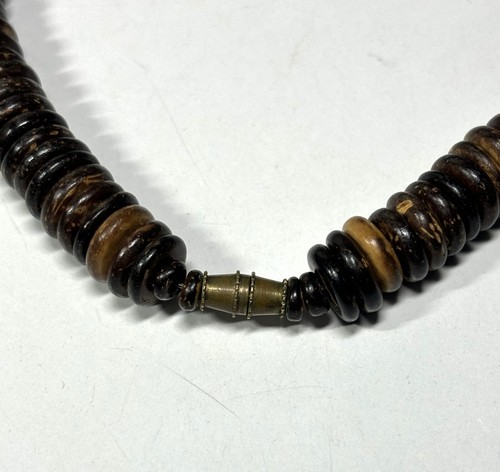 Carved Wood African Animal Beaded Necklace Giraffes Rhinoceros Safari - Picture 6 of 6