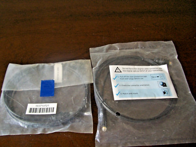 2 - Short Optical Audio Cables, Slim Optical Cables,  Black