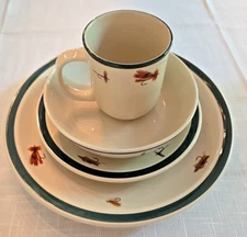 Tienshan Kitchen Basics Fly fishing hook lure plate mug bowl salad Mike Stidham