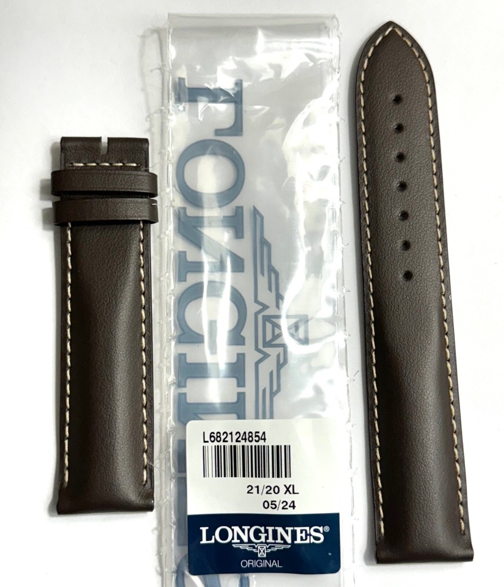 Original Longines 21mm (Longer 85mm x 125mm) Brown Leather Watch