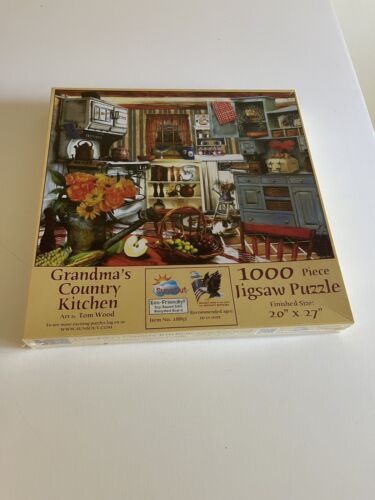 Puzzle Puzzle Grandma's Country Kitchen-1000 pezzi.  SunsOut #28851 NUOVO - Foto 1 di 5