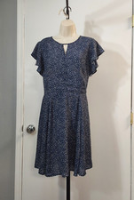 Banana Republic Women's Adorable Navy & White Dotted Dress, Size 8