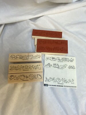 1998 Stampin  Up Fun Frames Border Rubber Stamp Set