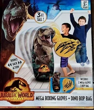 Jurassic World Dominion Mega Boxing Gloves & Dino Bop Bag T-Rex Dino Inflatable