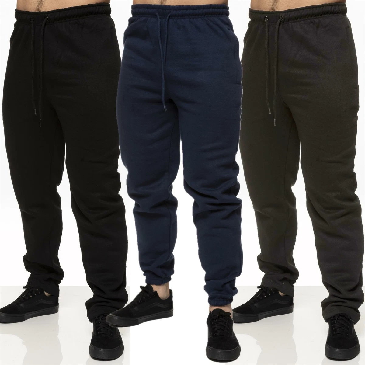 Cotton Fleece Joggers with Side Pockets