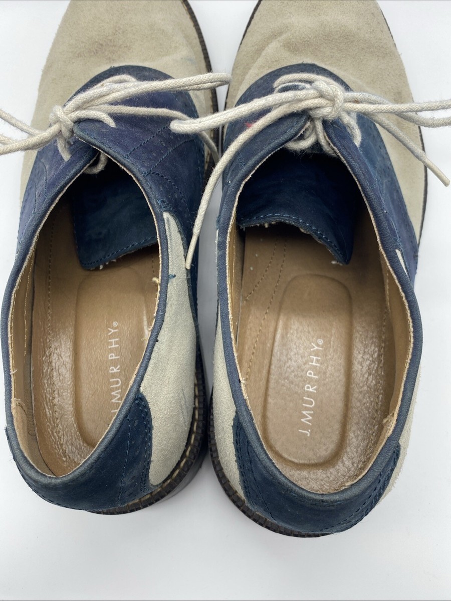 Johnston & Murphy Gray Navy Blue Saddlebuck Oxfords Men’s 11 Style 059-0557 Johnston & Murphy Gray Navy Blue Saddlebuck Oxfords Men main image 2