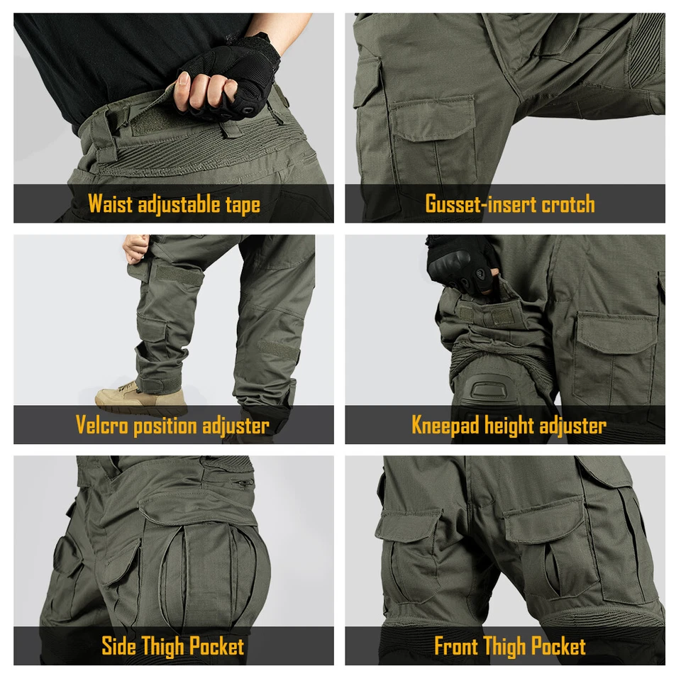 IDOGEAR G3 Combat Pants with Knee Pads Camo Pants Paintball Trousers Airsoft MC - Image 4 of 4