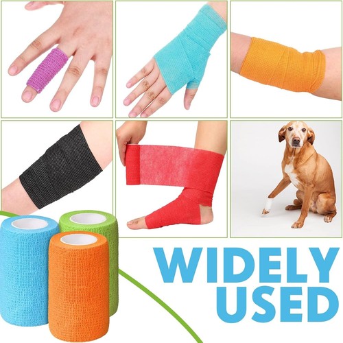 36 Pcs Self-Adhering Cohesive Bandage Wrap for Sports & Pet Care - Multicolor - 第 5/8 張圖片