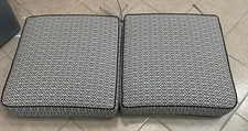 2 Frontgate Outdoor Patio Loveseat REPLACEMENT SEAT cushions Michelle Onyx Black