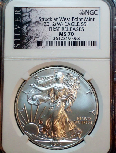 2012 (W) MS-70 Lot of (9 )  Silver Eagle $1 NGC FR /  ALS Liberty Label