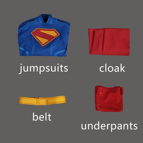 2025 Clark Kent Cosplay Costume Jumpsuit Men Halloween Outfit - Picture 18 of 25
