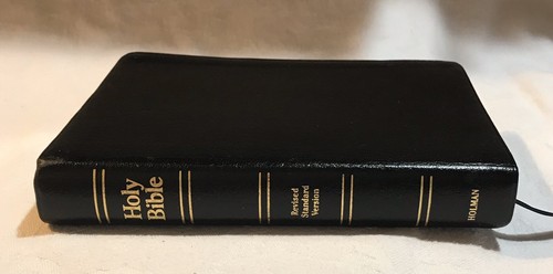 HOLY BIBLE REVISED STANDARD VERSION RSV Black Color Bonded Leather 1982 NEW - Picture 3 of 12