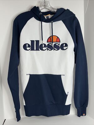 Ellesse TALIAMENTO Pullover Hoodie (Blue/White) Men's Small Sweater