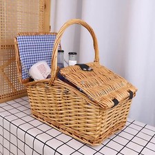 Cestino da picnic multiuso pratico cestino da portata con coperchio e manico