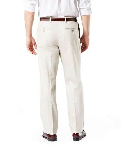 Dockers Signature 2.0 594110000 Pants Men's Beige Pleated Classic-Fit MCWW34 - Picture 8 of 10