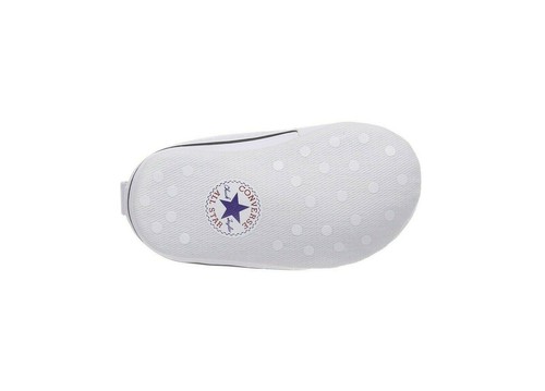 Converse First Star White Faux Leather Baby Boys Newborn Crib Booties Shoes - Picture 4 of 6