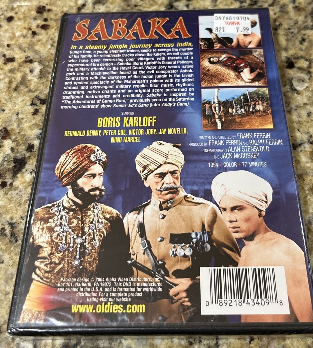 Sabaka (DVD) Boris Karloff Victor Jory NEW SEALED Sabaka (DVD) Boris Karloff Victor Jory NEW SEALED