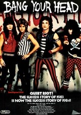 1984  Quiet Riot  "Bang Your Head" Song Release Music Industry Promo Reprint Ad