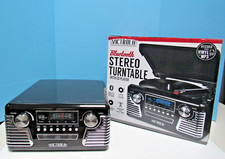 ViICTROLA 50's RETRO BLUETOOTH RECORD PLAYER MULTIMEDIA CENTER in BLACK