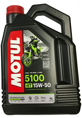 Motul 5100 15W50 Technosynthese Ester Jaso MA2 T903 Motorrad Motoröl 4 Liter