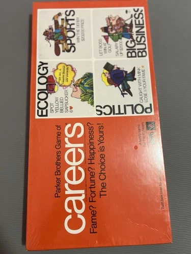 Vintage 1970s Parker Brothers Board Game - Careers, The Game of Life Choices