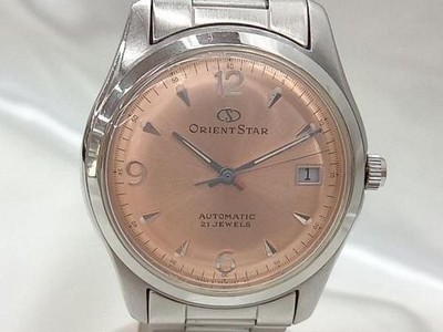 ✨極美品✨ORIENT STAR 597302-70 メンズ 裏スケ 自動巻 Orient Star 597302-70 Salmon Pink Dial Automatic Watch Japan | eBay