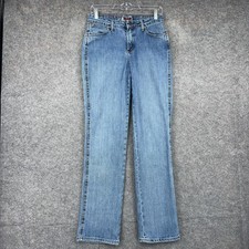 Wrangler Jeans Juniors 5/6 X 32 Blue Medium Wash Mid Rise Straight Stretch Denim