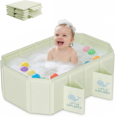 Faltbare Babybadewanne für Alter 0-6, Tragbare Kleinkindbadewanne zum Duschen, zusammenklappbar