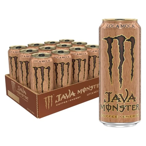 Java Monster Loca Moca, Coffee + Energy Drink, 15 Ounce Pack of 12