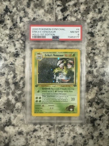 Pokemon 2000 Gym Challenge Erika's Venusaur 1st edition PSA 8