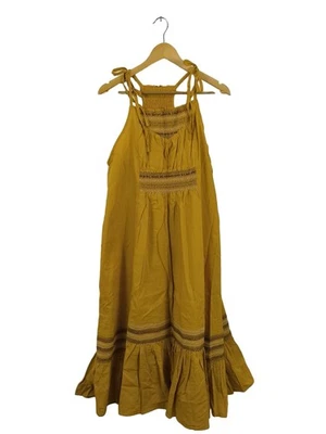 FREE PEOPLE Robe à volants Dames Robe T EU 38 jaune primevère style décontracté - Photo 1/4