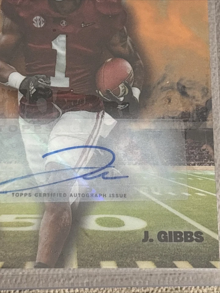 Ramblin Man Bowman University Tops Jahmyr Gibbs 17/25 Autographed - Image 2 of 4