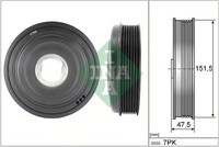 INA 544 0136 10 Riemenscheibe, Kurbelwelle FüR Nissan, Opel, Renault, Opel