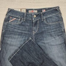 Ariat FR Mid Rise Boot Cut Jeans Womens 29S (32x30) Azurite DuraStretch CAT2