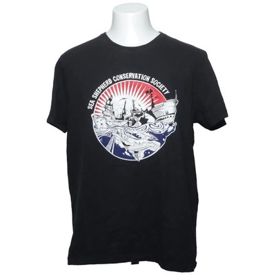Sea Shepherd, T-shirt, Größe: 2XL, Schwarz/Mehrfarbig, Bio-Baumwolle, Print #DHD