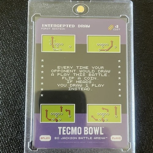 Bo Jackson Battle Arena Tecmo Bowl Bonus Play Intercepted Draw - BPL24