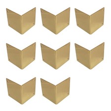 8Pcs Antique Solid Brass Corner Guards 90 Angle Edge Vintage Protectors for ...