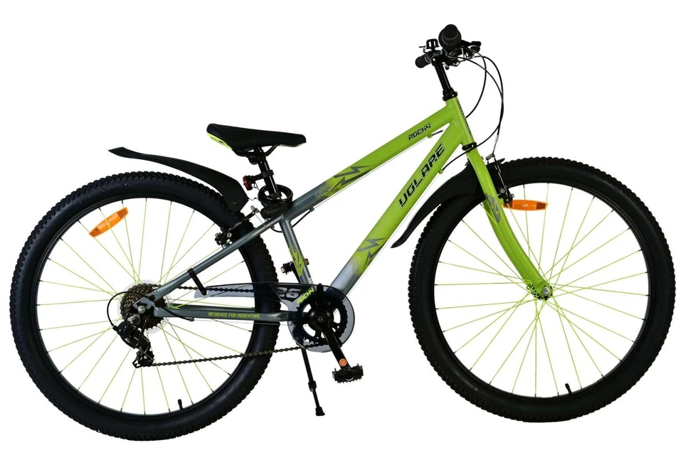 Volare Rocky Kinderfahrrad - 26 Zoll - Grün - 7-Gang - Zweihandbremsen für Kinde