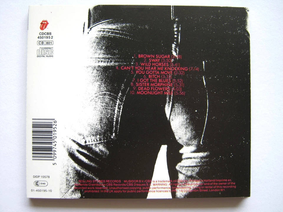 ROLLING STONES Sticky Fingers (CBS 450 195 2; Made in Austria) Rock CD - Bild 2 von 3