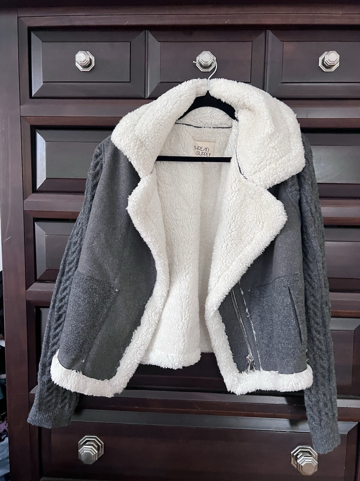 Thread and supply cable knit jacket - image 1