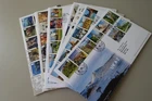 GB Fine Collection of 10 Different 1st Class Commem Pane First Day Covers FDCs