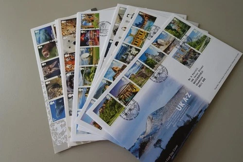 GB Fine Collection of 10 Different 1st Class Commem Pane First Day Covers FDCs