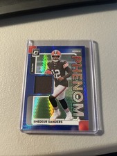 2025 Panini Optic Phenom Blue Prizm Shedeur Sanders Rookie Patch Jersey Relic