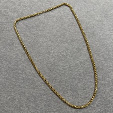 Vintage MONET Goldplated Chunky Double Thick Wheat Chain Necklace Unisex Long